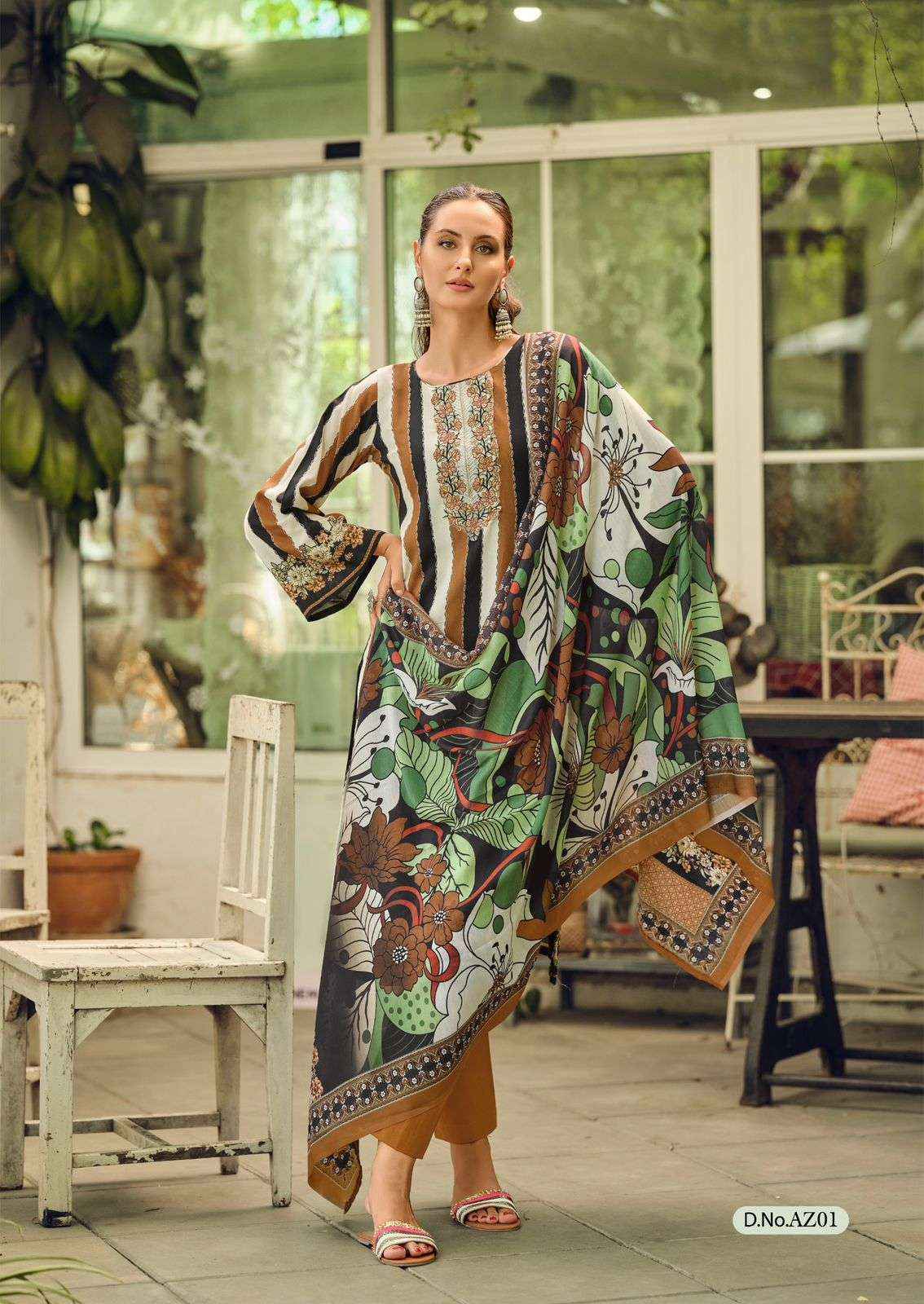 Nisanka Azaa Digital Printed Pure Jam Satin Dress Wholesale Price ( 6 Pcs Catalog )