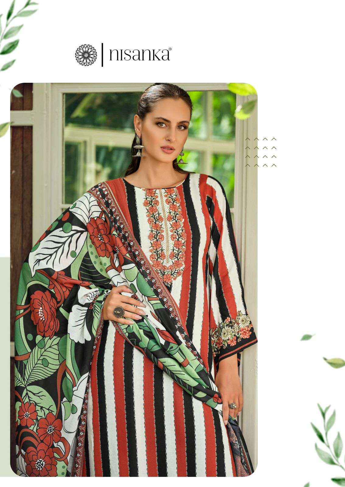 Nisanka Azaa Digital Printed Pure Jam Satin Dress Wholesale Price ( 6 Pcs Catalog )