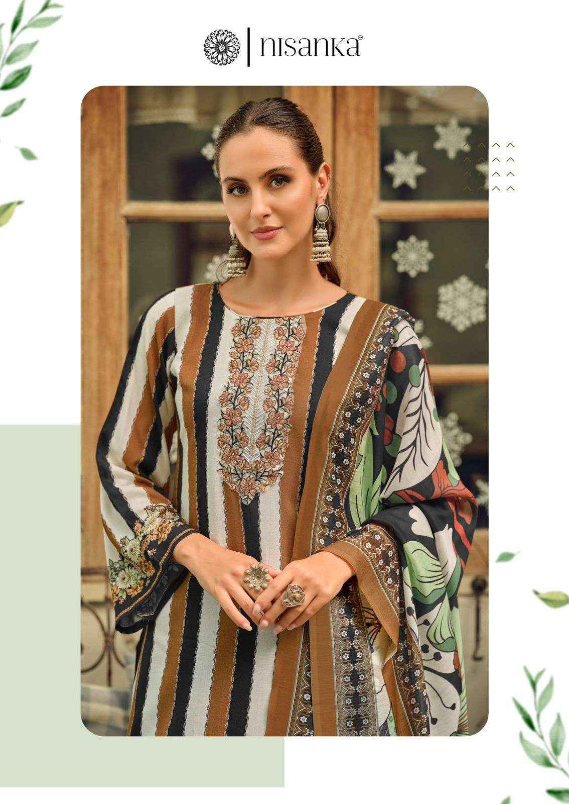 Nisanka Azaa Digital Printed Pure Jam Satin Dress Wholesale Price ( 6 Pcs Catalog )