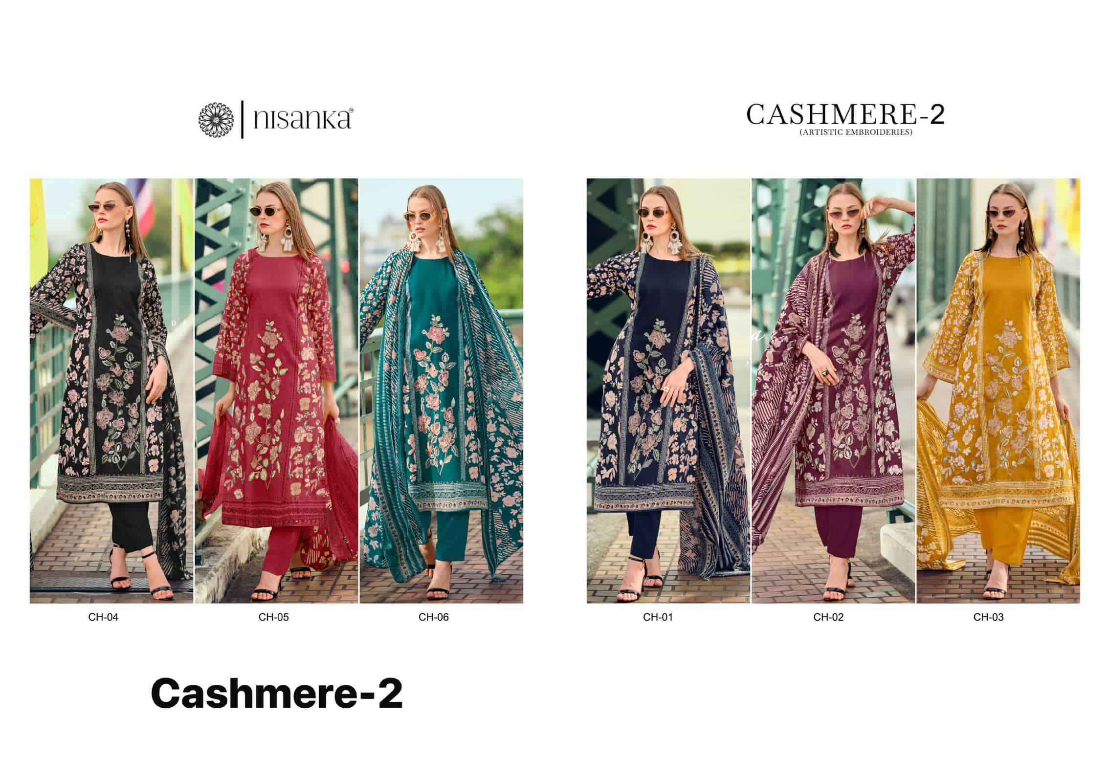 Nisanka Cashmere Vol 2 Exclusive Pure Viscose Lawn Suit Latest Collection Wholesale Price ( 6 Pcs Catalog )