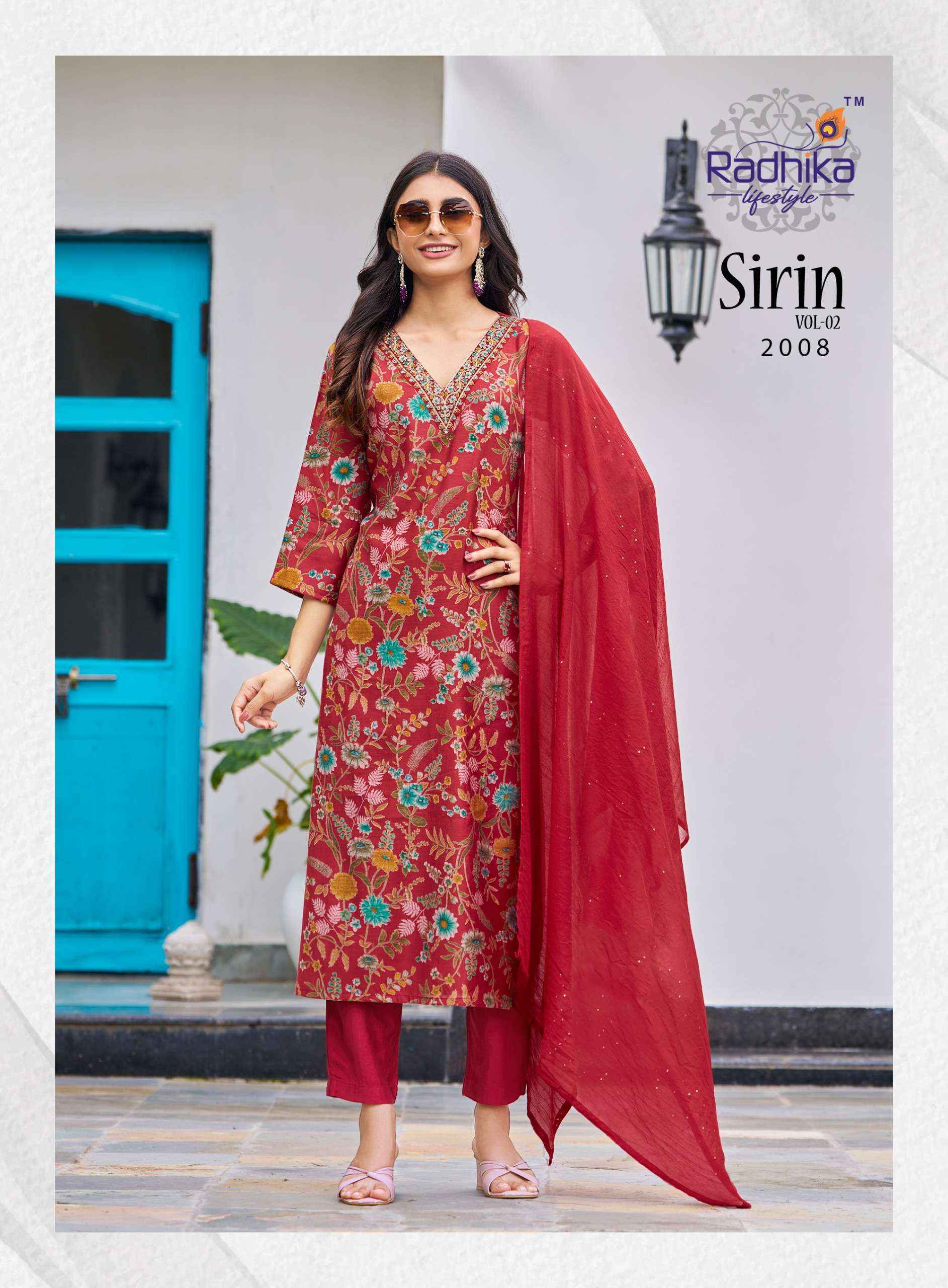 Radhika Lifestyle Sirin Vol 2 Vertican Silk Kurti Combo Dress Wholesale Price ( 8 Pcs catalog )
