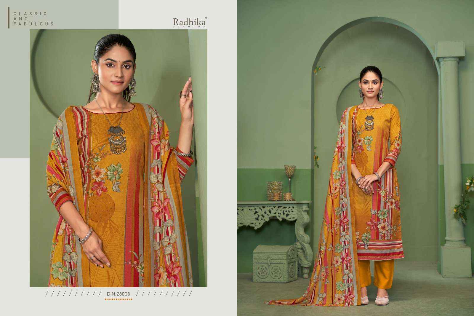 Radhika Sumyra Mishba Winter Wear Ladies Dress Material Wholesale Price ( 5 Pcs catalog )