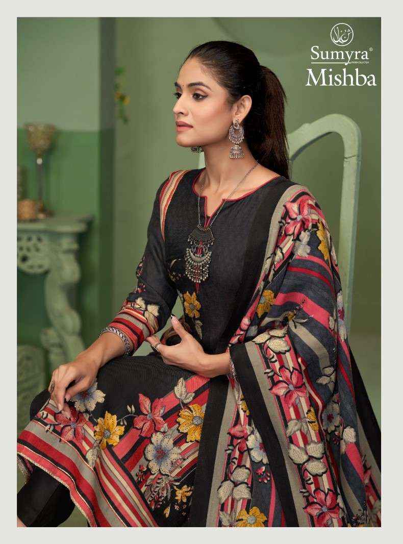 Radhika Sumyra Mishba Winter Wear Ladies Dress Material Wholesale Price ( 5 Pcs catalog )