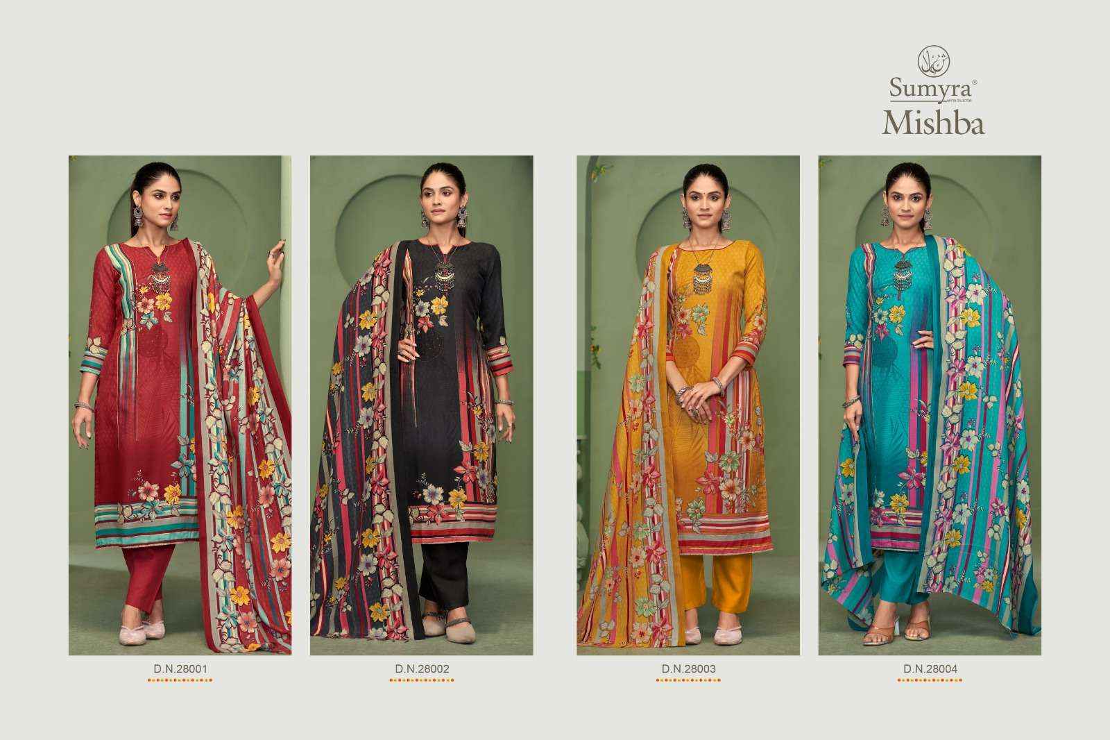 Radhika Sumyra Mishba Winter Wear Ladies Dress Material Wholesale Price ( 5 Pcs catalog )
