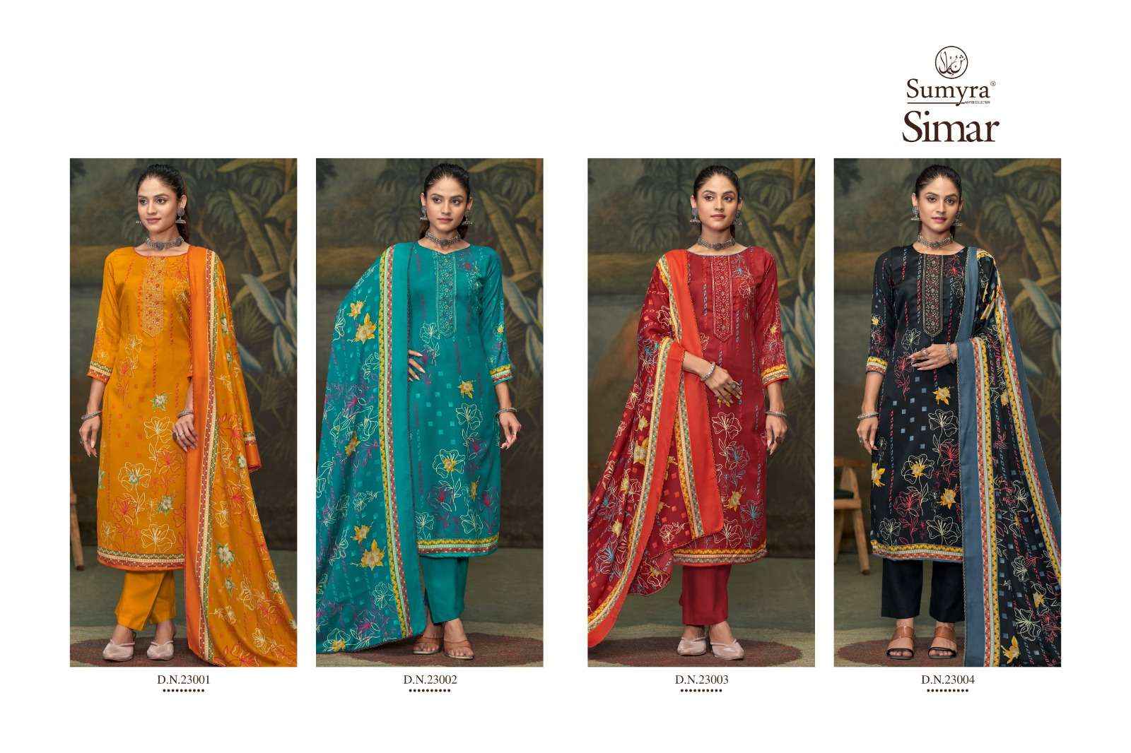 Radhika Sumyra Simar Printed Fancy Pashmina Dress Material wholesale Price ( 5  Pcs Catalog )