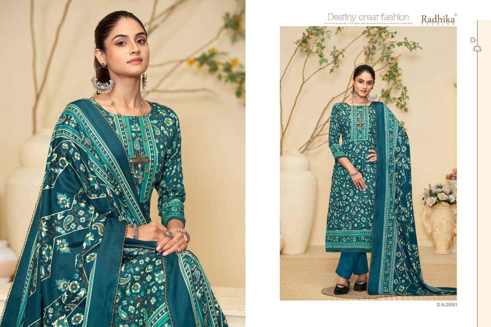 Radhika Sumyra Zarina Printed Pashmina Winter Dress Wholesale Price ( 4 Pcs catalog )