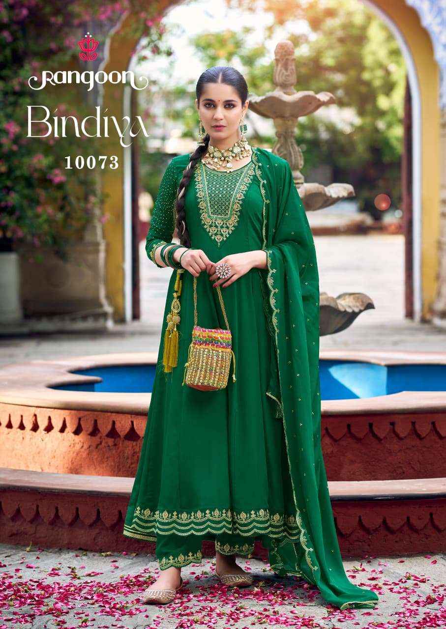 Rangoon Bindiya Anarkali Style Designer 3 Piece Suit Wholesale Price ( 4 Pcs Catalog )