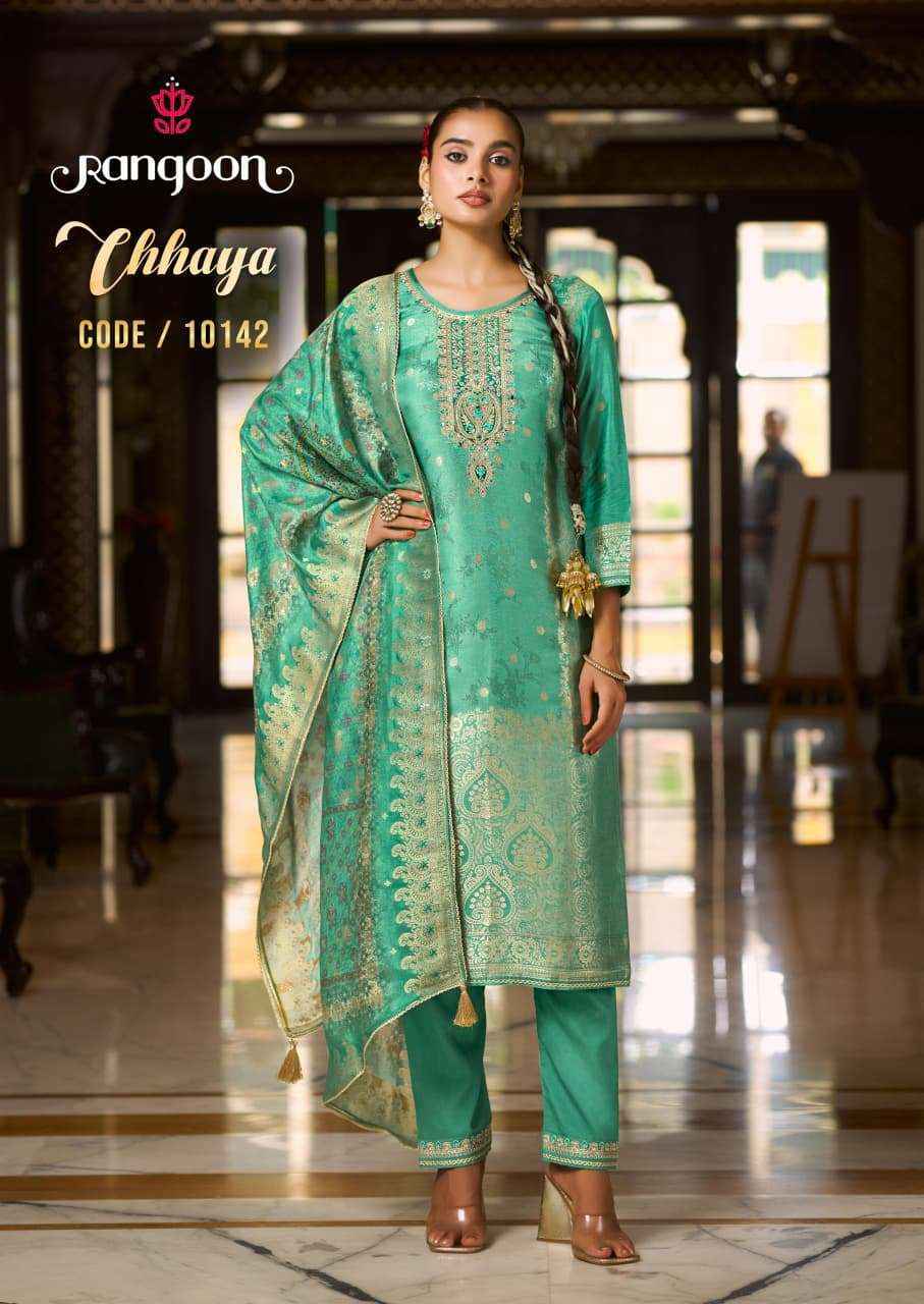 Rangoon Chhaya Jacquard Kurti Combo Collection Wholesale Price ( 4 Pcs Catalog )