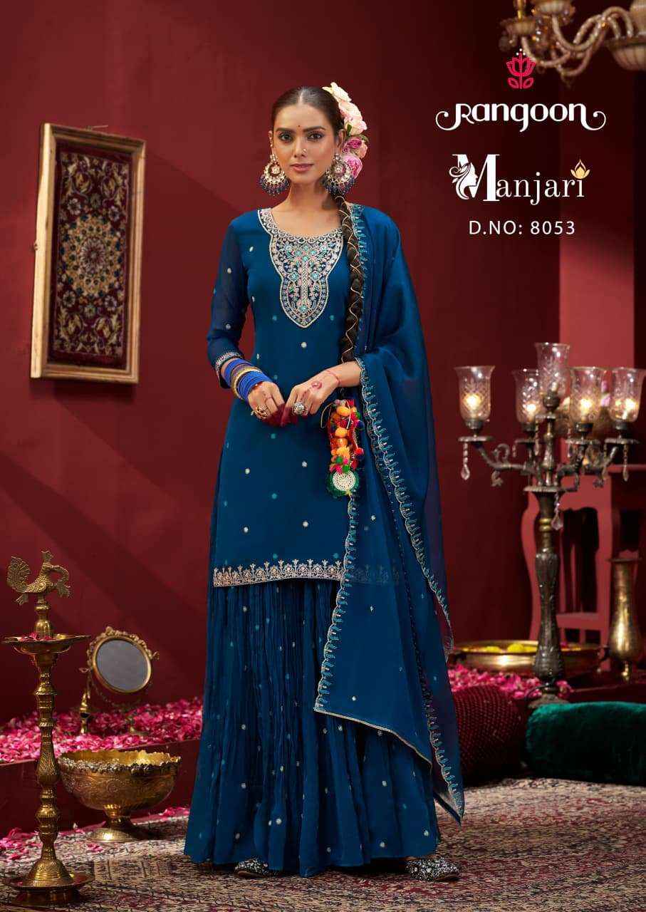 Rangoon Manjari Chiffon Latest Designer Readymade Suits Wholesale Price ( 4 Pcs Catalogue ) 