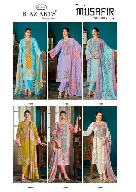 Riaz Arts Musafir Vol 30 Cotton Dress Material Wholesale Price ( 6 Pcs Catalog )
