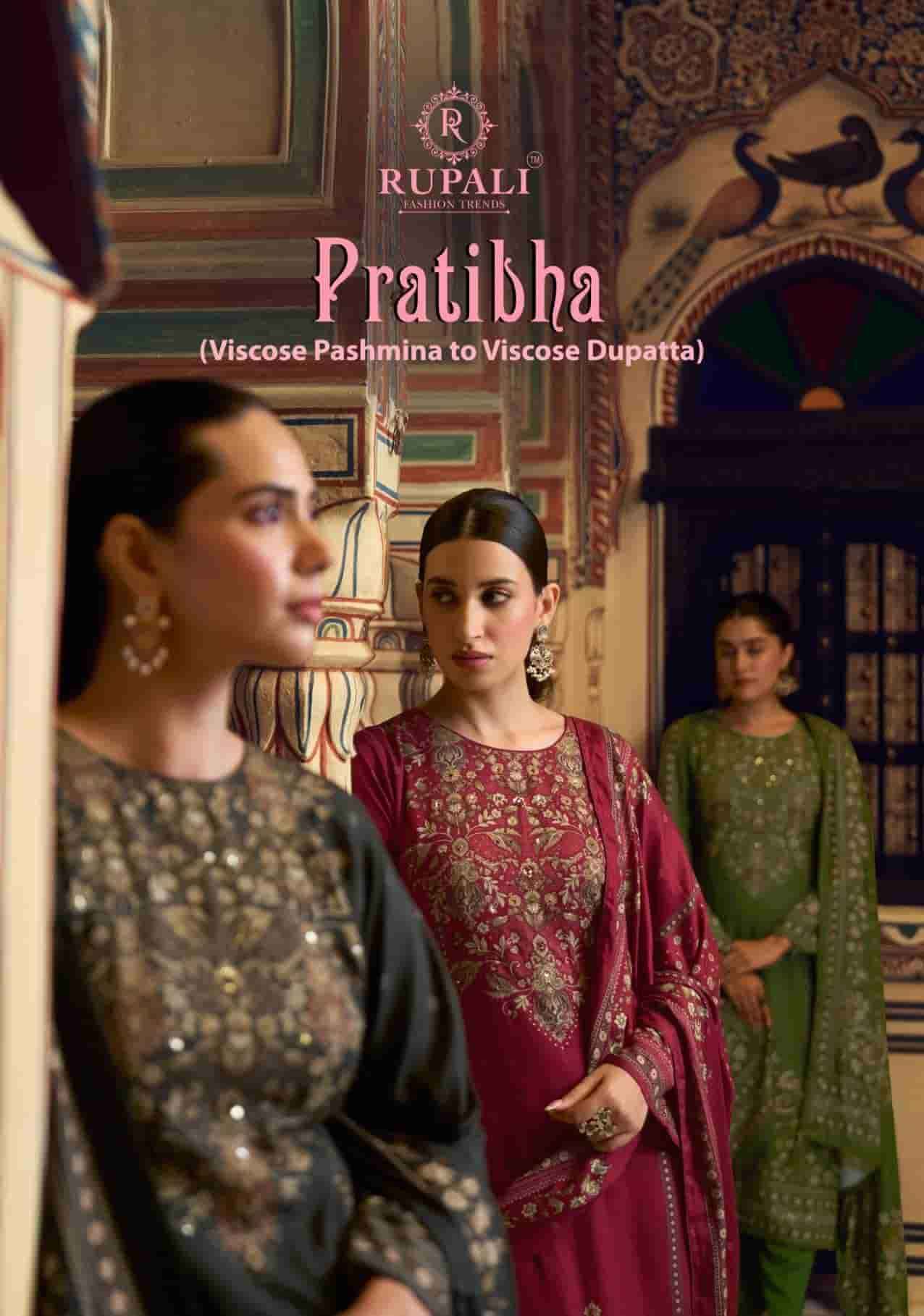 Rupali Fashion Pratibha Digital Printed Fancy Pashmina Suit Collection Wholesale Price ( 4 Pcs Catalog )