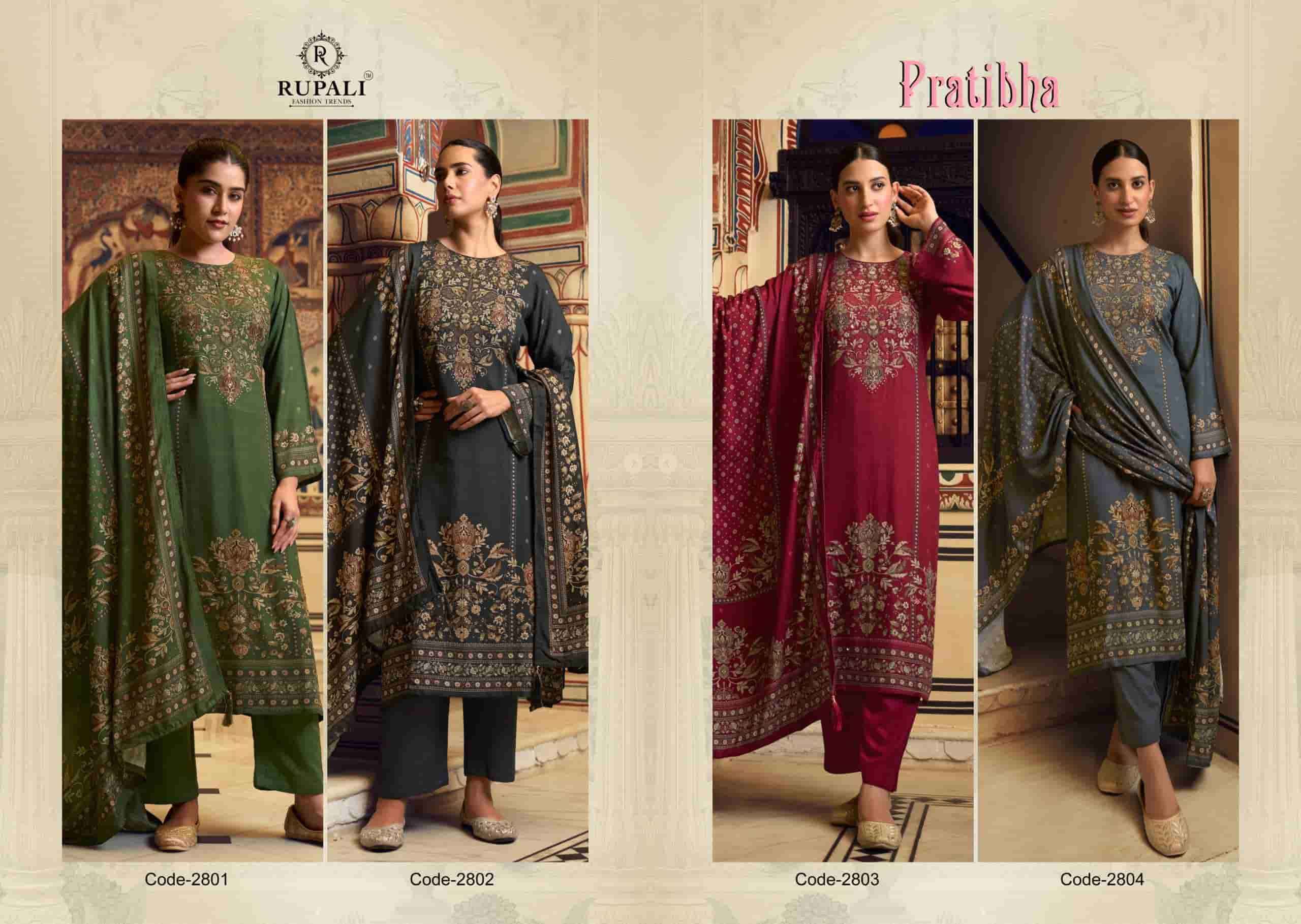 Rupali Fashion Pratibha Digital Printed Fancy Pashmina Suit Collection Wholesale Price ( 4 Pcs Catalog )