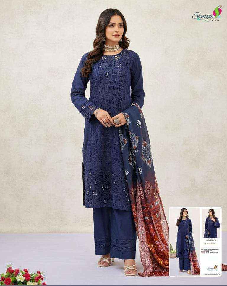 Saniya Trendz Adan Libas Chikankari Nx Vol 32 Pure Cotton