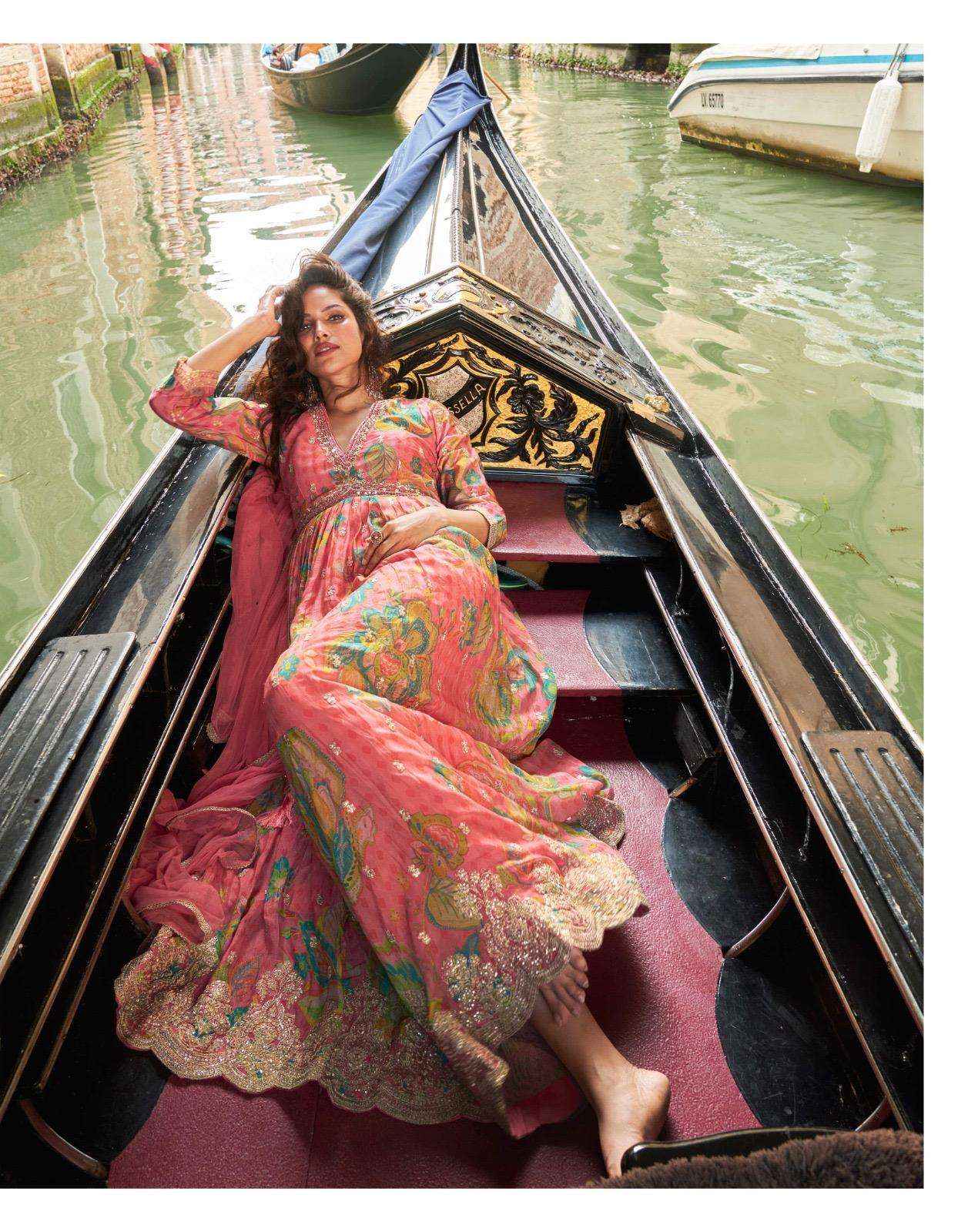 Sayuri Geet 10074 10076 Partywear Gown Dupatta Set Wholesale Price ( 3 Pcs Catalog )