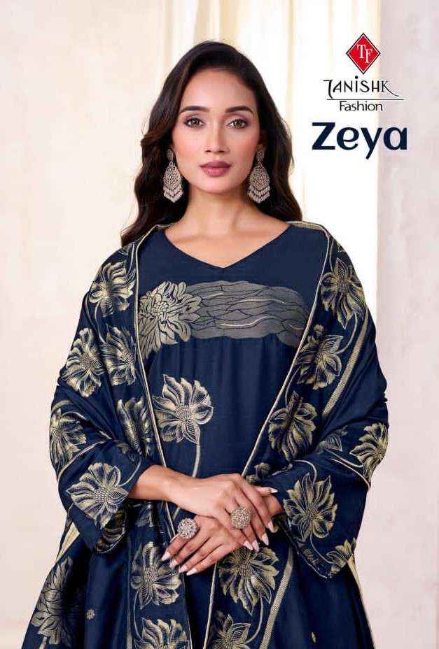 Tanishk Zeya Pure Muslin Jacquard Designer Dress Material Wholesale Price ( 4 Pcs catalog )