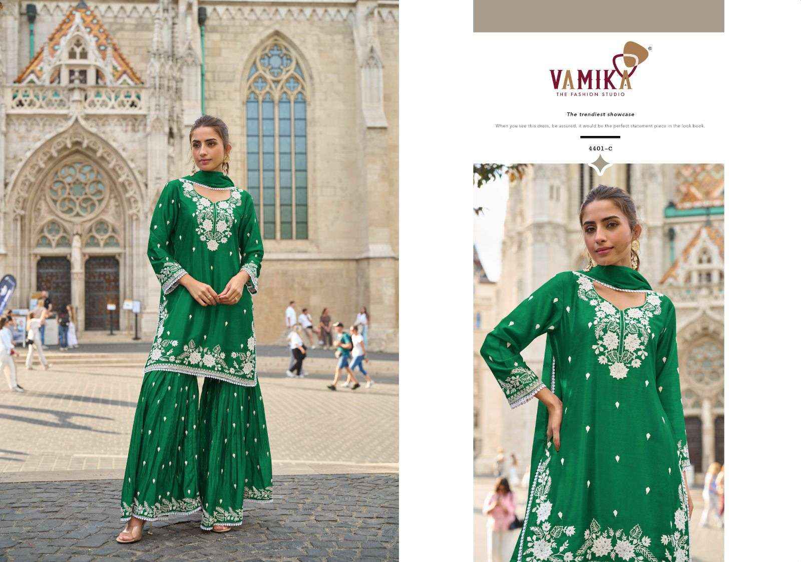 Vamika Anamika Vol 3 Latest Style Sharara Suit Wholesale Price ( 5 Pcs Catalog )