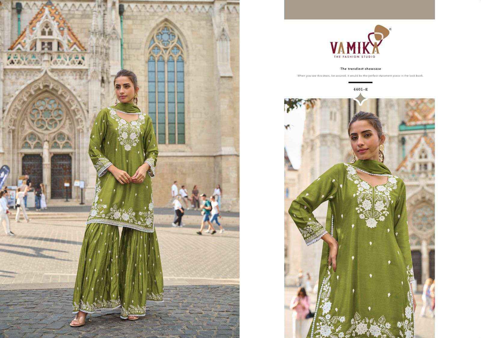 Vamika Anamika Vol 3 Latest Style Sharara Suit Wholesale Price ( 5 Pcs Catalog )