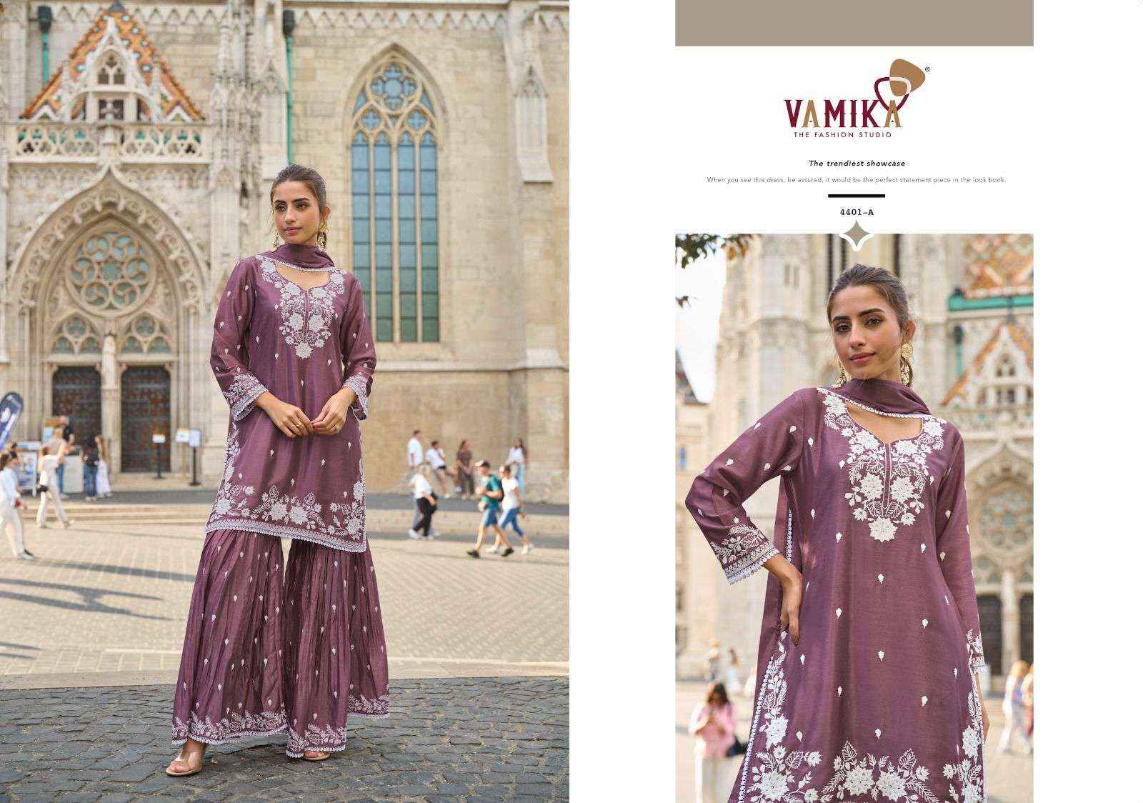 Vamika Anamika Vol 3 Latest Style Sharara Suit Wholesale Price ( 5 Pcs Catalog )