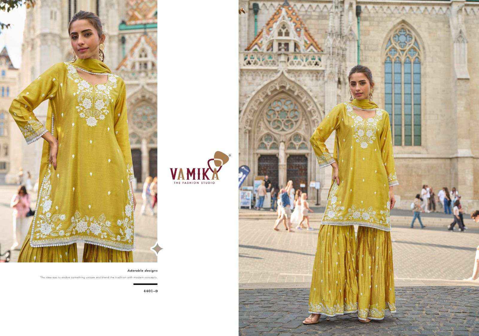 Vamika Anamika Vol 3 Latest Style Sharara Suit Wholesale Price ( 5 Pcs Catalog )