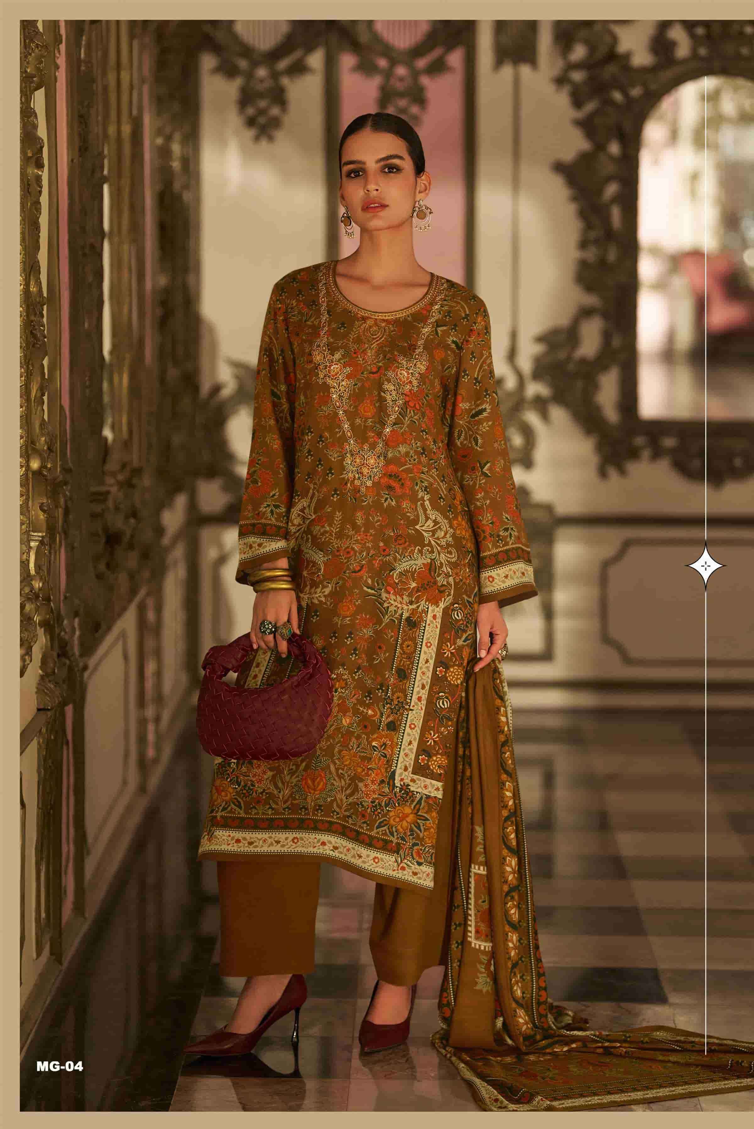 Varsha Magnolia Winter Collection Viscose Pashmina Ladies Suit Wholesale Price ( 4 Pcs Catalog )