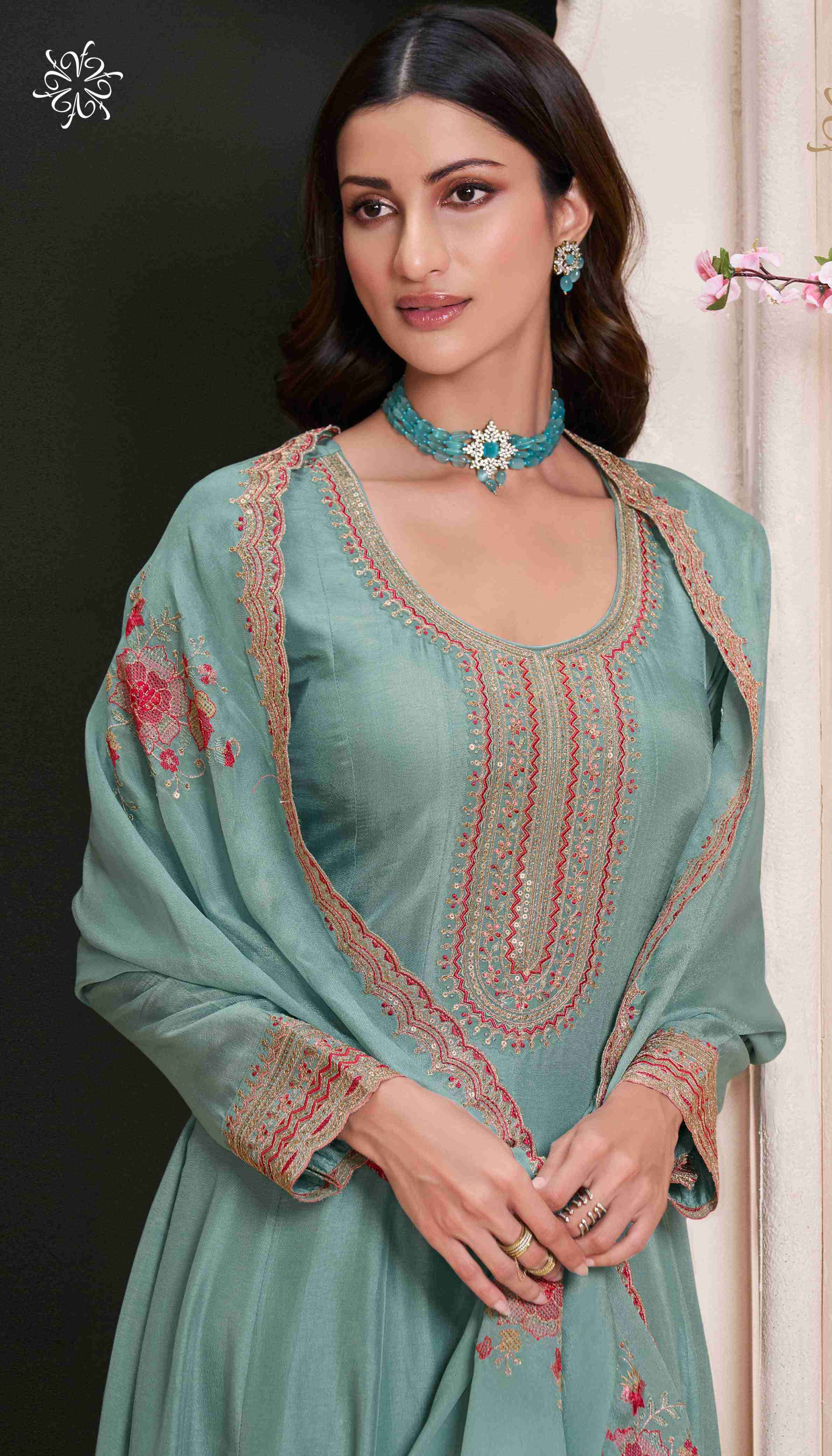 Vinay Fashion Kuleesh Naaz Designer Silk Partywear Dress Material ( 4 Pcs Catalogue )