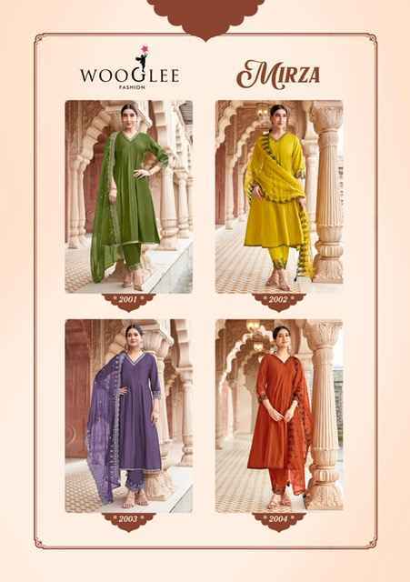 Wooglee Mirza Viscose Weaving Kurti Combo Collection Wholesale Price ( 4 Pcs Catalog )