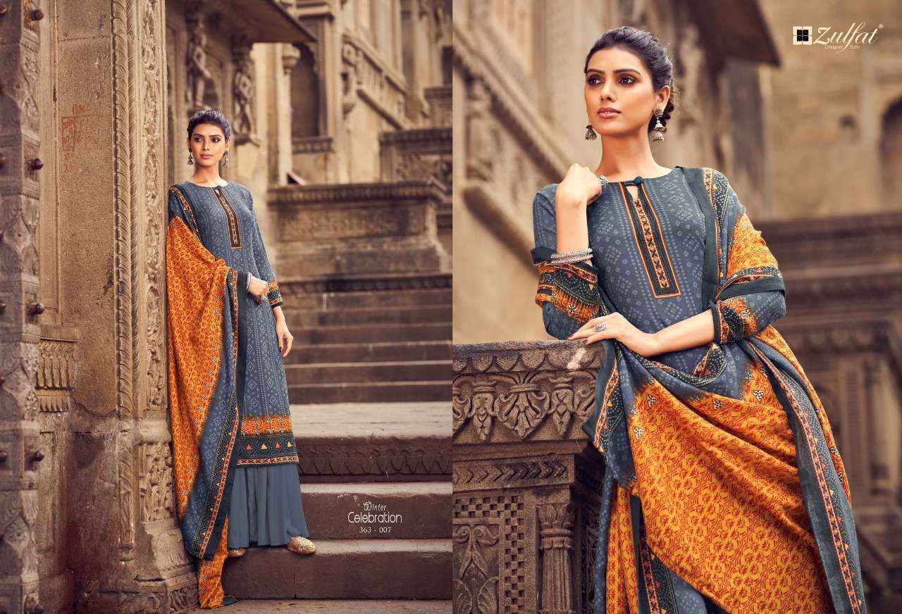 Zulfat Winter Celebration Digital Printed Designer Pashmina Dress Material ( 10 Pcs catalogue )