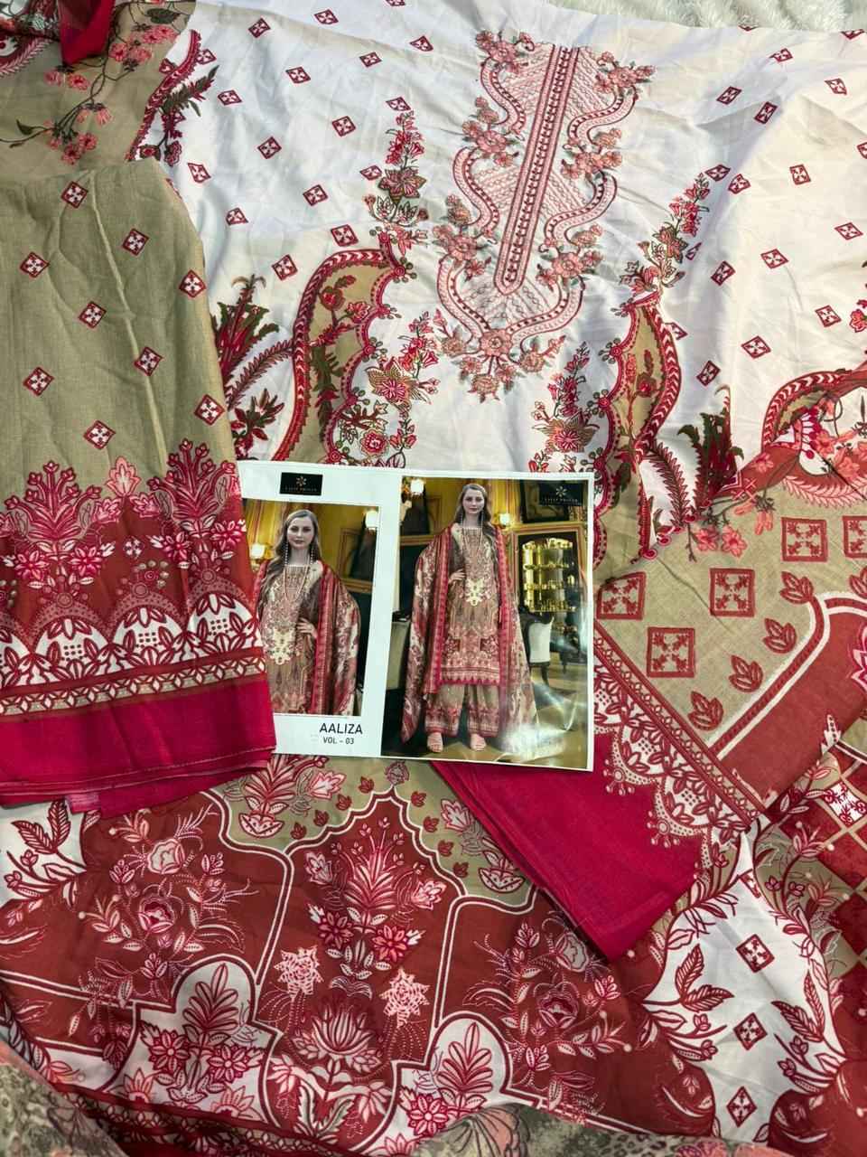 AALIZ PRINTS AALIZA NX COTTON EMBROIDEERY PAKISTANI SUITS ( 8 PCS CATALOGUE )