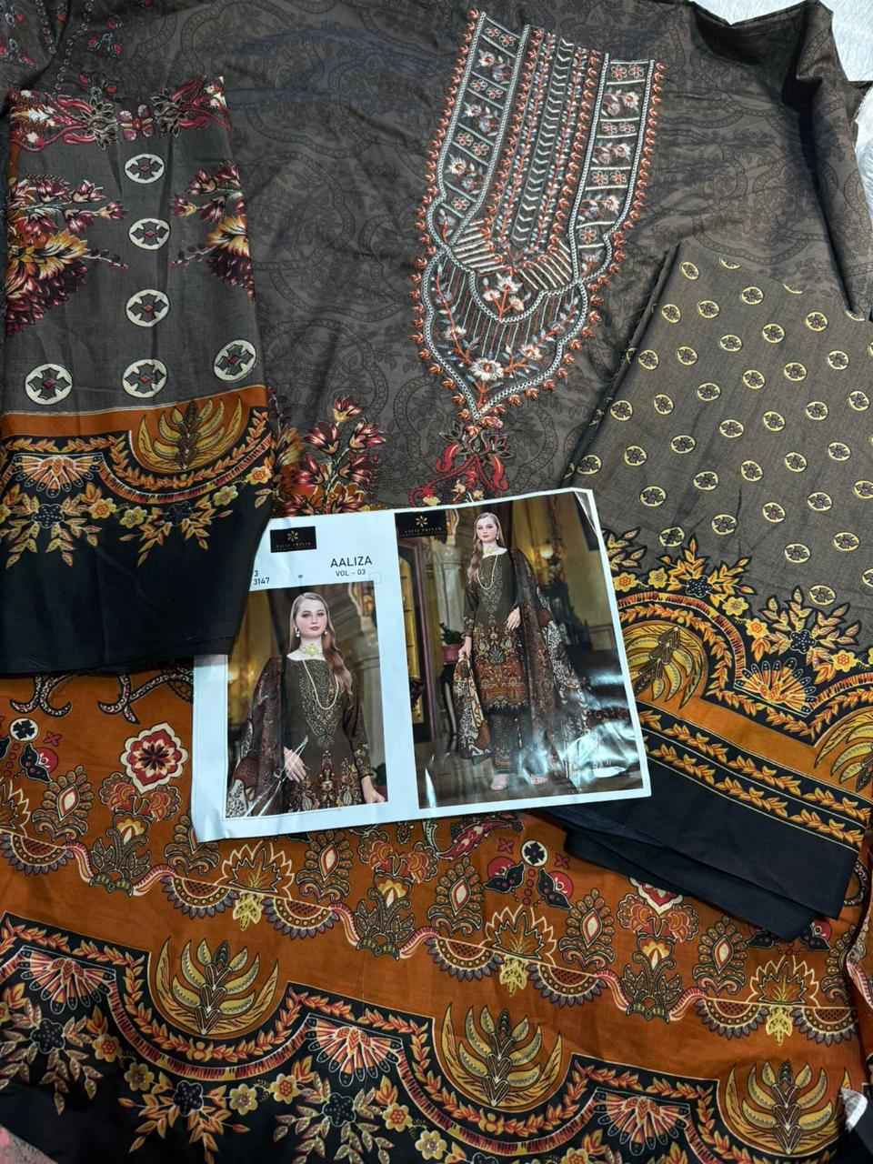 AALIZ PRINTS AALIZA NX COTTON EMBROIDEERY PAKISTANI SUITS ( 8 PCS CATALOGUE )