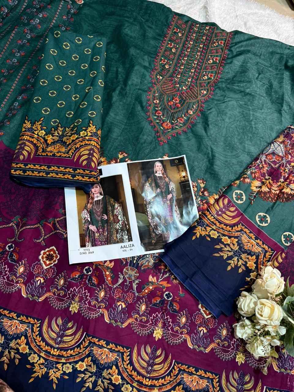 AALIZ PRINTS AALIZA NX COTTON EMBROIDEERY PAKISTANI SUITS ( 8 PCS CATALOGUE )