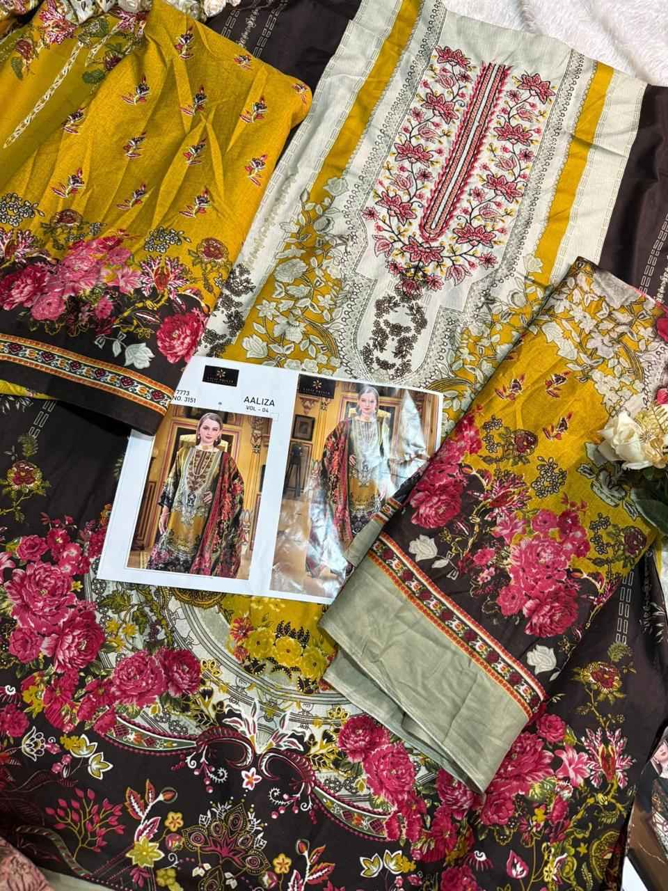 AALIZ PRINTS AALIZA NX COTTON EMBROIDEERY PAKISTANI SUITS ( 8 PCS CATALOGUE )