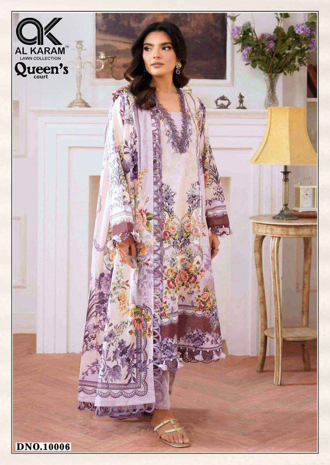 Al Karam Queens Court Vol 10 Cotton Dress Material Wholesale Price ( 6 Pcs Catalog )