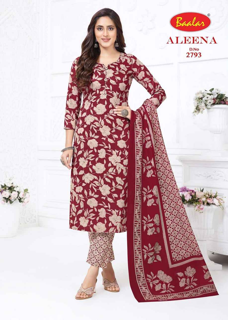 Baalar Cotton Aleena Vol-27 Pure Cotton Dress Material Wholesale Textile Market ( 12 Pcs Catalogue )