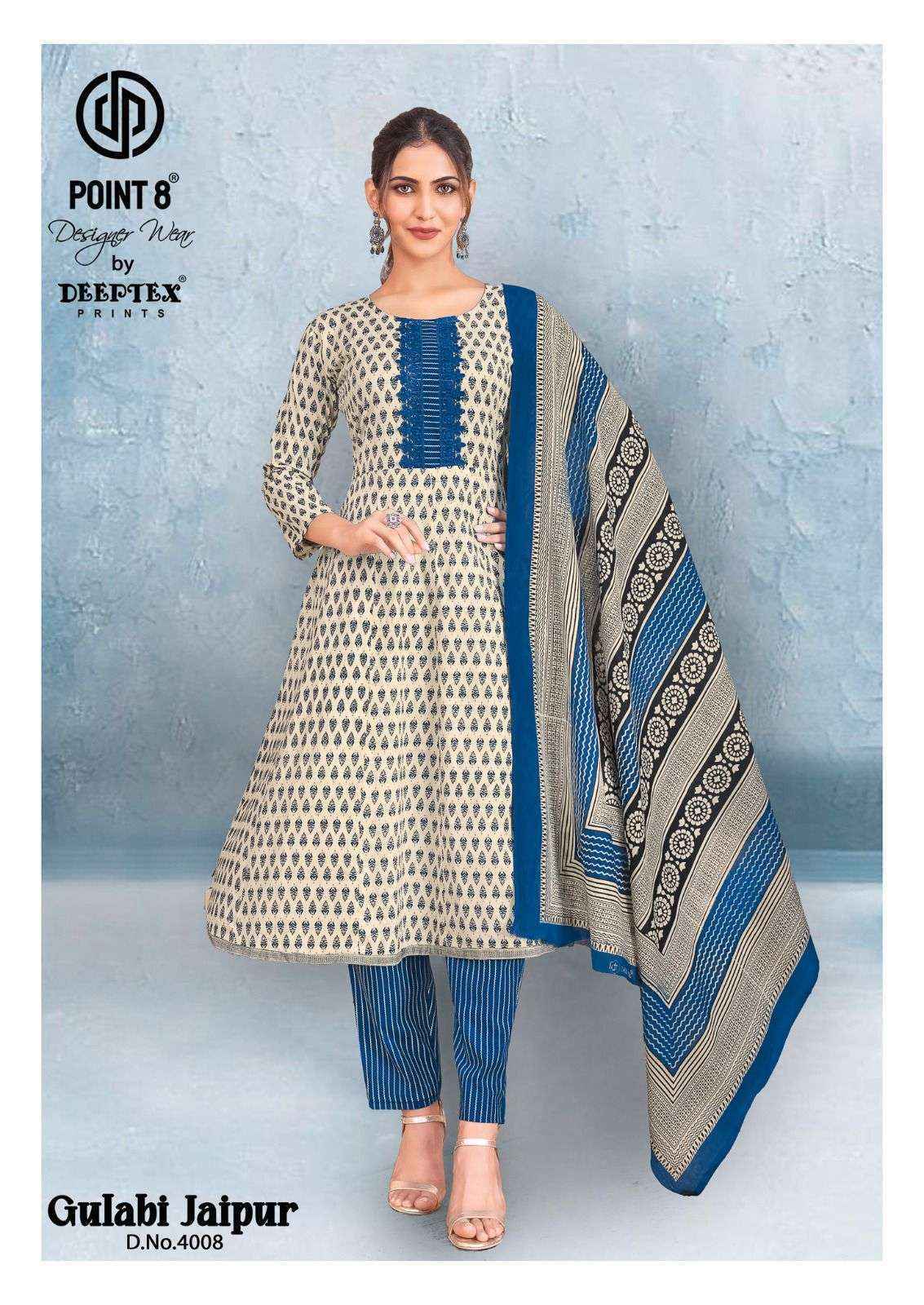 Deeptex Prints Gulabi Jaipur Vol 4 Readymade Cotton Suits ( 8 pcs Catalogue )