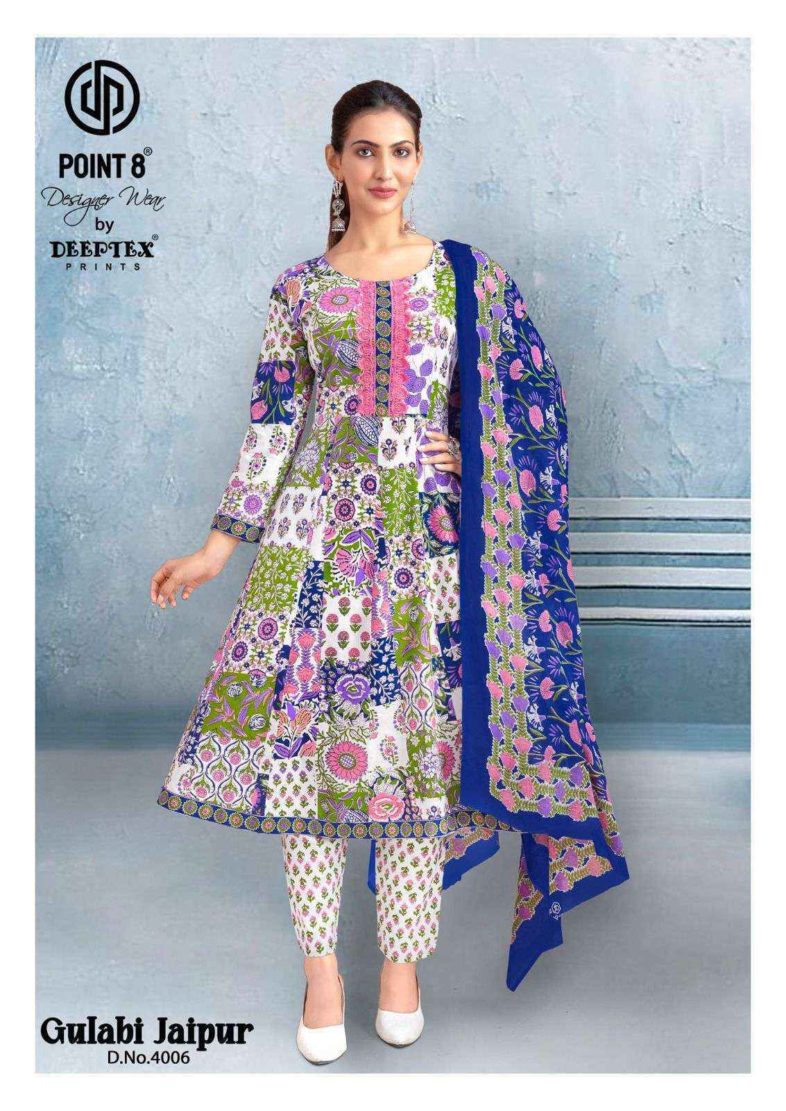Deeptex Prints Gulabi Jaipur Vol 4 Readymade Cotton Suits ( 8 pcs Catalogue )