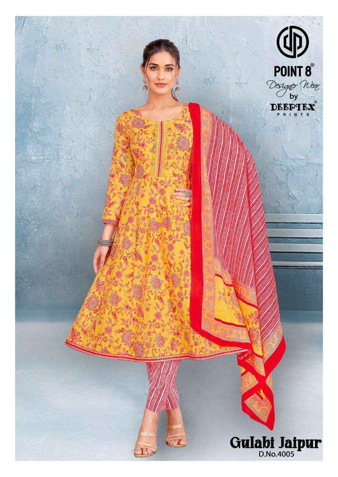 Deeptex Prints Gulabi Jaipur Vol 4 Readymade Cotton Suits ( 8 pcs Catalogue )