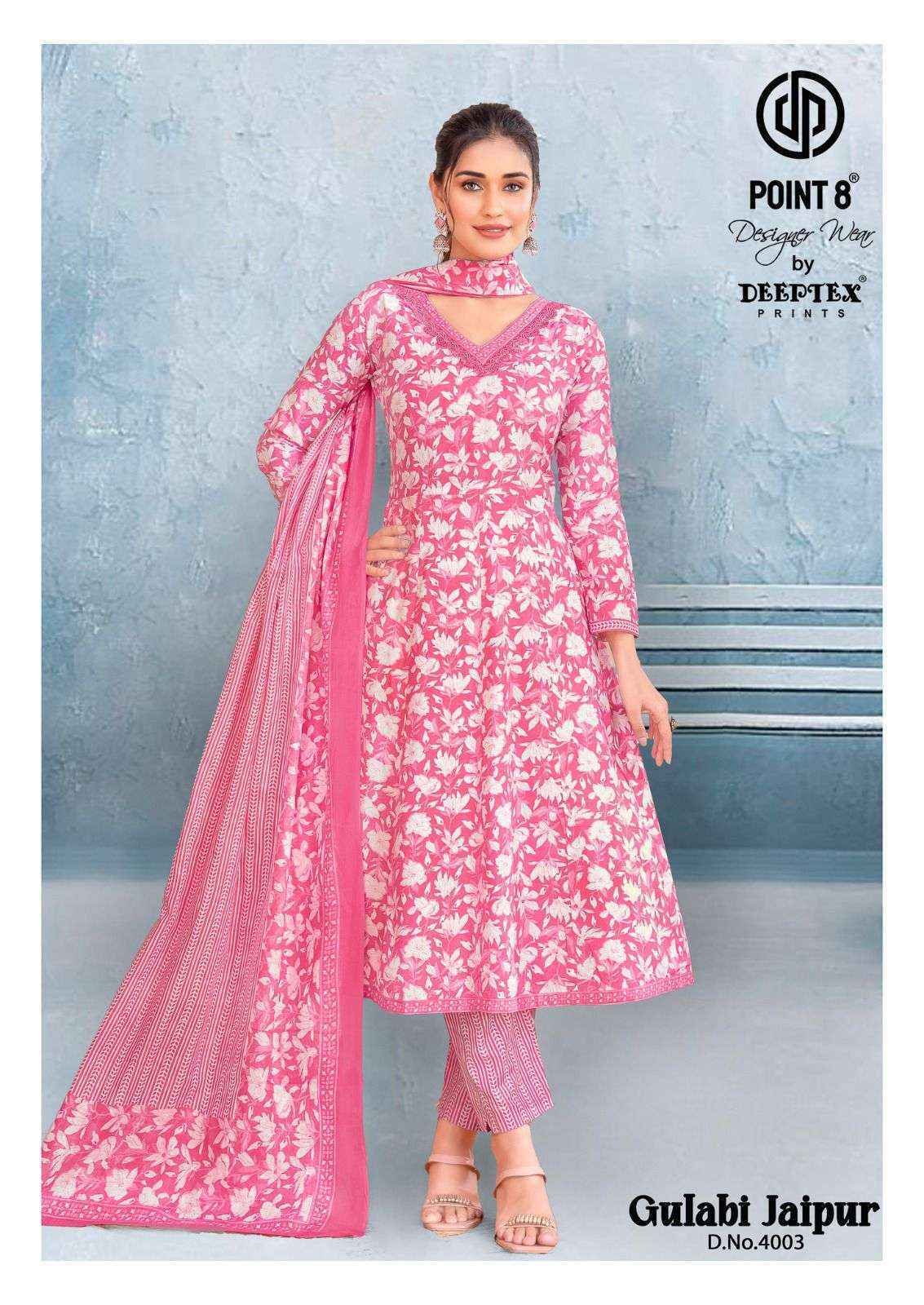 Deeptex Prints Gulabi Jaipur Vol 4 Readymade Cotton Suits ( 8 pcs Catalogue )