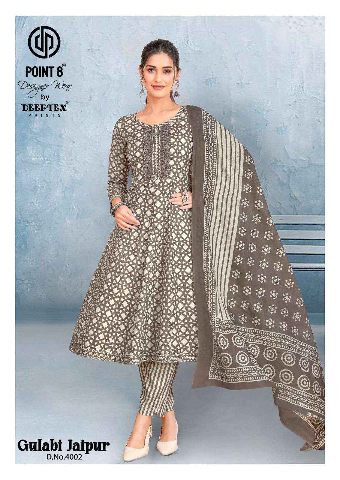 Deeptex Prints Gulabi Jaipur Vol 4 Readymade Cotton Suits ( 8 pcs Catalogue )
