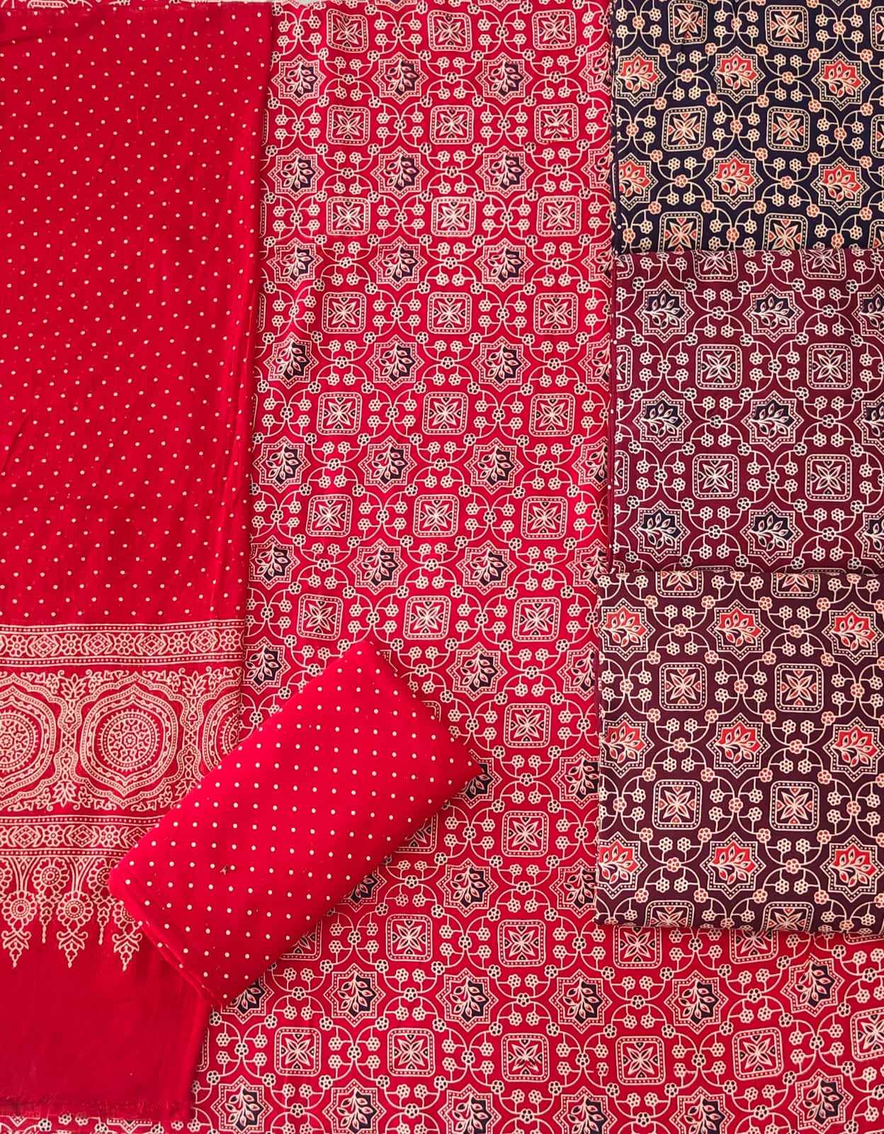 Designer Riwayat Vol 15 Rayon Bandhani Unstitched Dress Material Wholesale ( 4 Pcs Set )