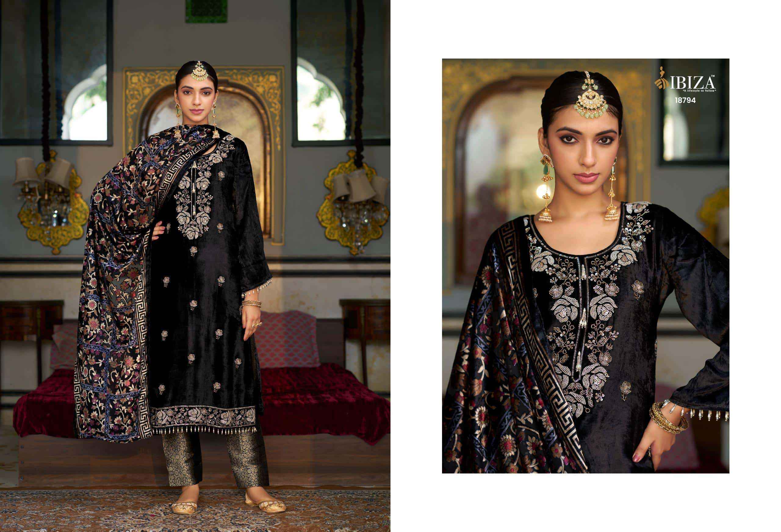 Ibiza Kalindi Premium Velvet Collection Partywear Suit Wholesale Price ( 4 Pcs Catalog )