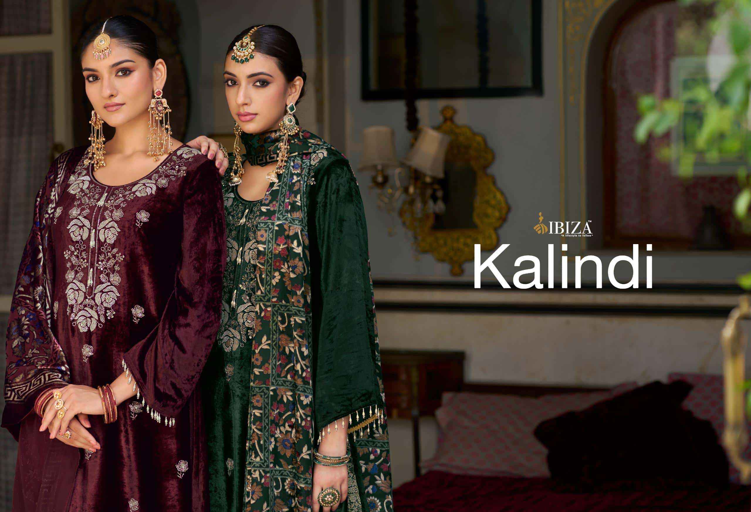 Ibiza Kalindi Premium Velvet Collection Partywear Suit Wholesale Price ( 4 Pcs Catalog )