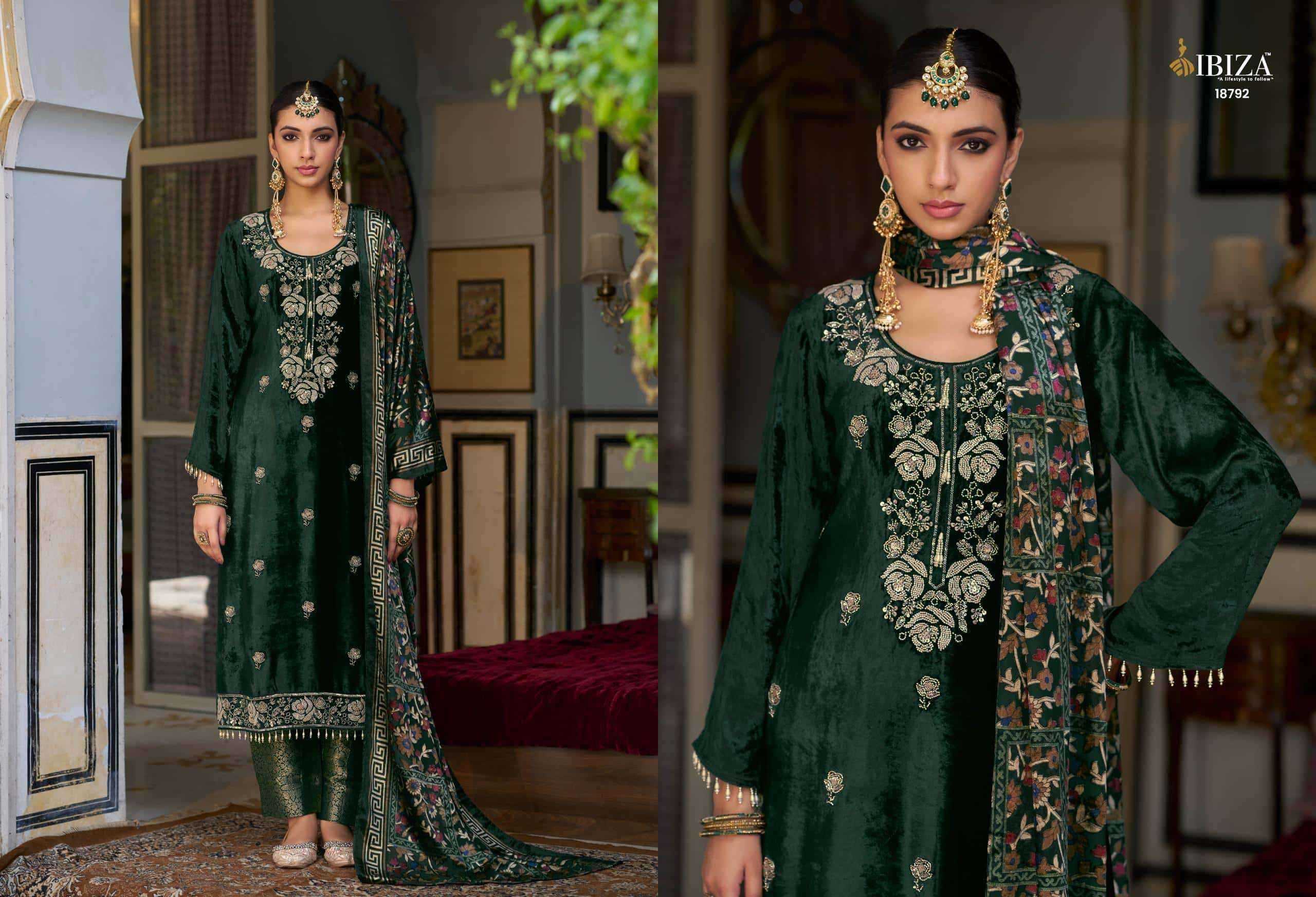 Ibiza Kalindi Premium Velvet Collection Partywear Suit Wholesale Price ( 4 Pcs Catalog )