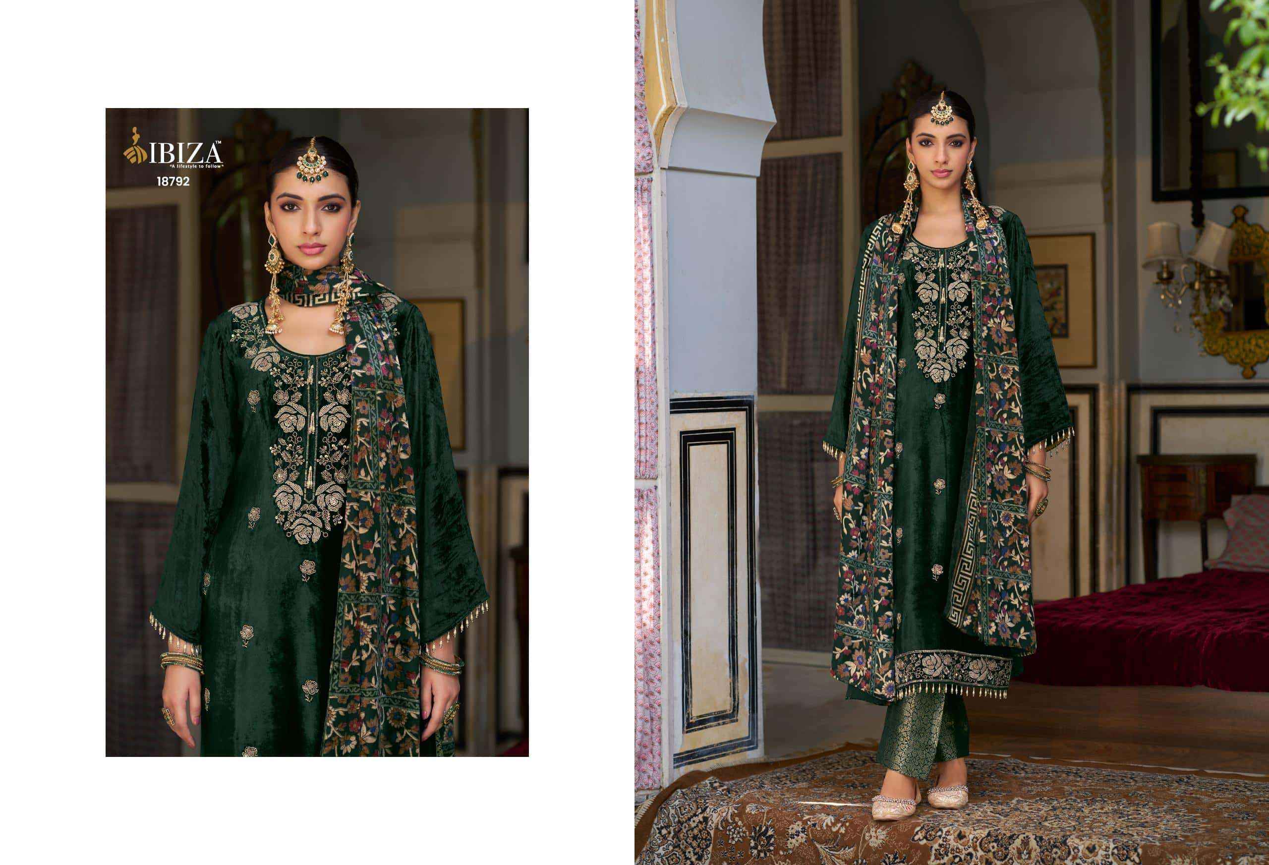 Ibiza Kalindi Premium Velvet Collection Partywear Suit Wholesale Price ( 4 Pcs Catalog )