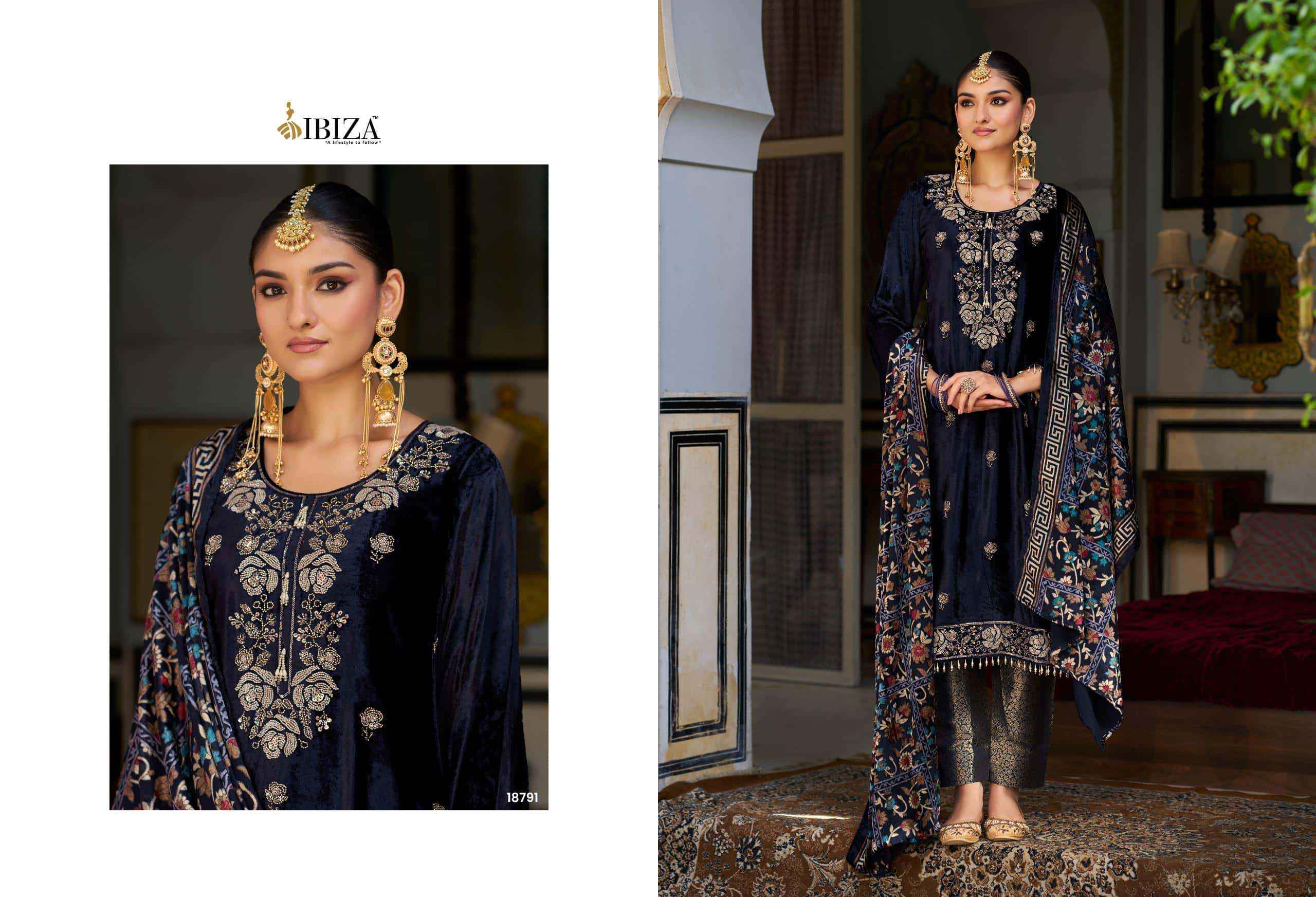 Ibiza Kalindi Premium Velvet Collection Partywear Suit Wholesale Price ( 4 Pcs Catalog )