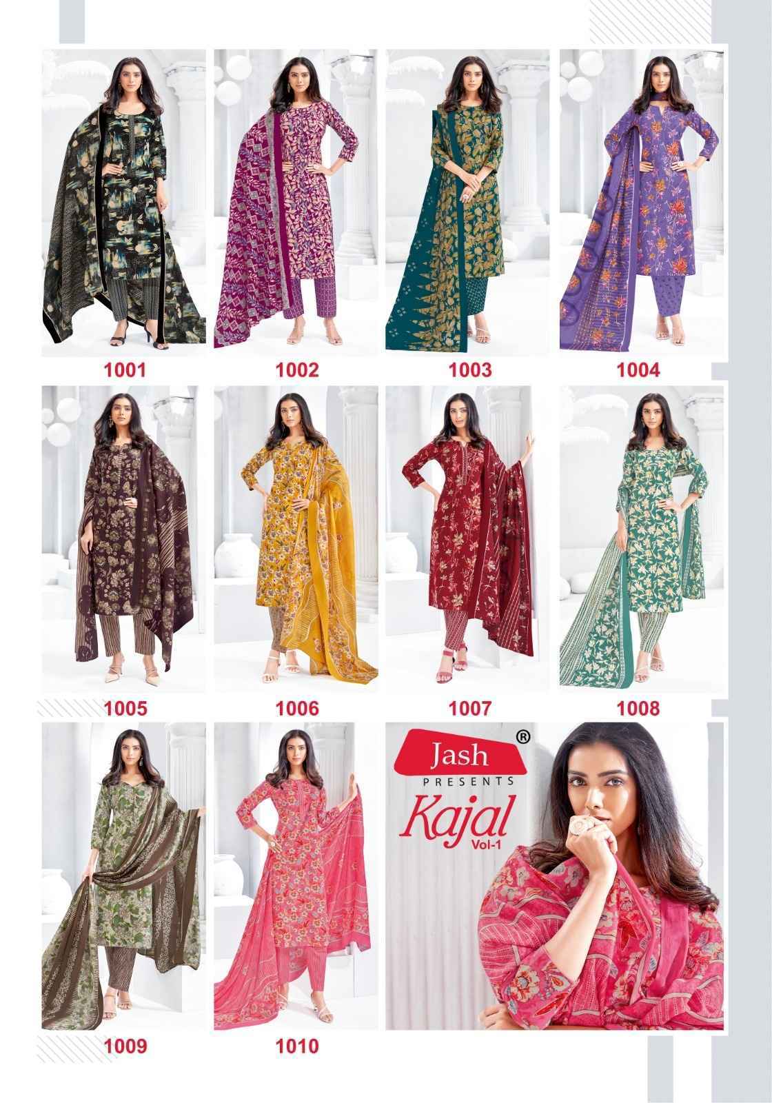Jash Kajal Vol 1 Cotton Kurti Combo Set Wholesale Price ( 10 Pcs Catalog )