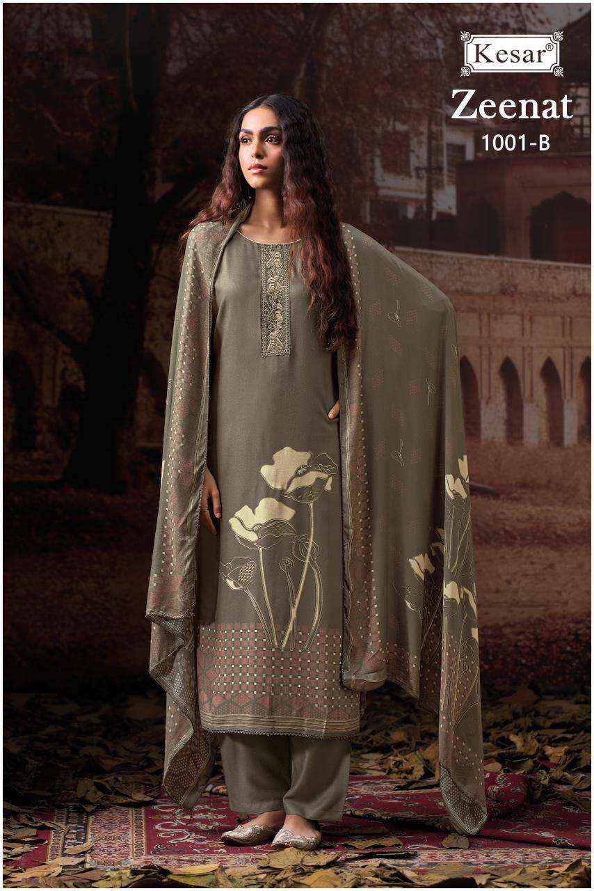Karachi Prints Kesar Zeenat 1001 Winter Collection Ladies Suit Wholesalers