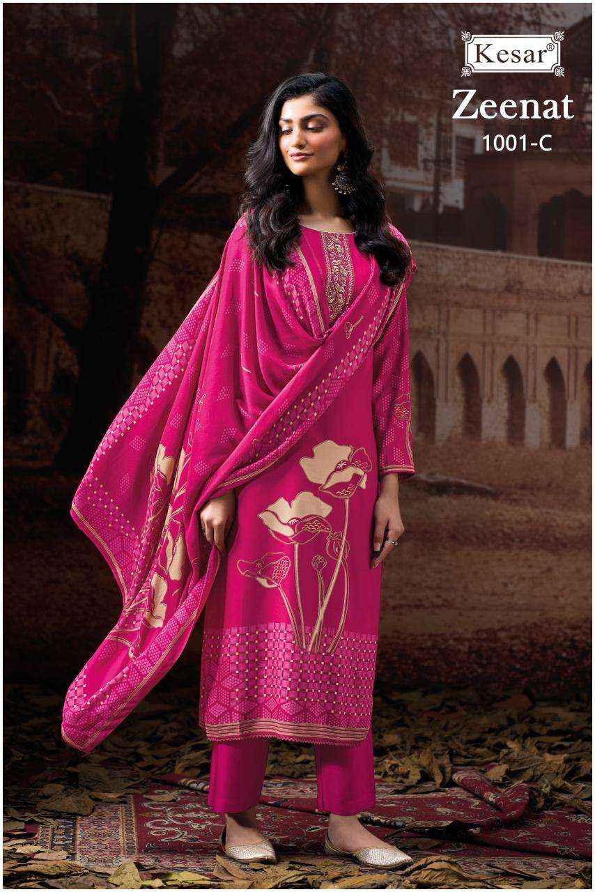 Karachi Prints Kesar Zeenat 1001 Winter Collection Ladies Suit Wholesalers