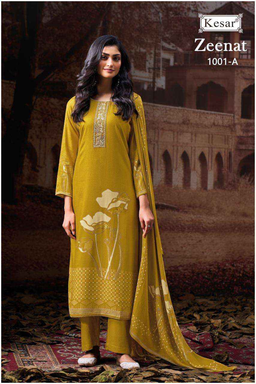 Karachi Prints Kesar Zeenat 1001 Winter Collection Ladies Suit Wholesalers