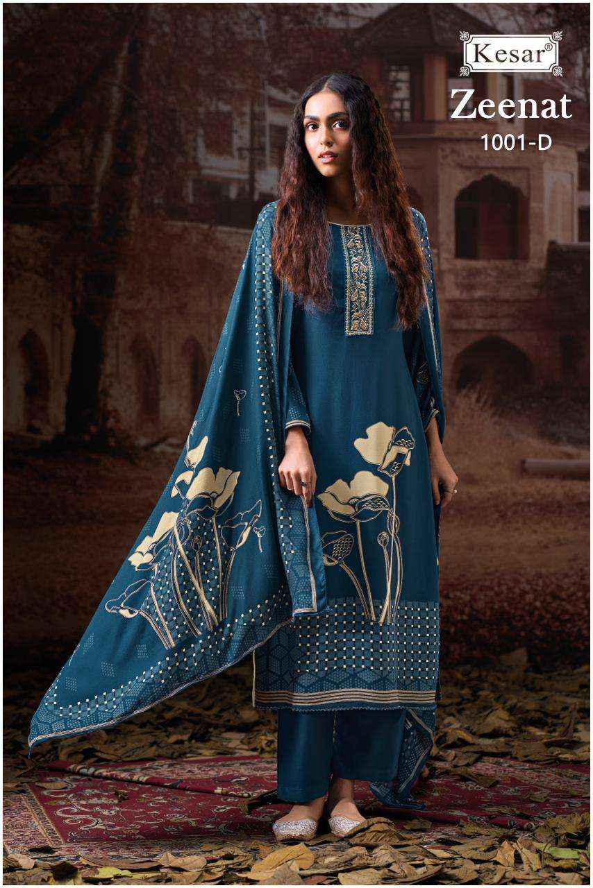 Karachi Prints Kesar Zeenat 1001 Winter Collection Ladies Suit Wholesalers