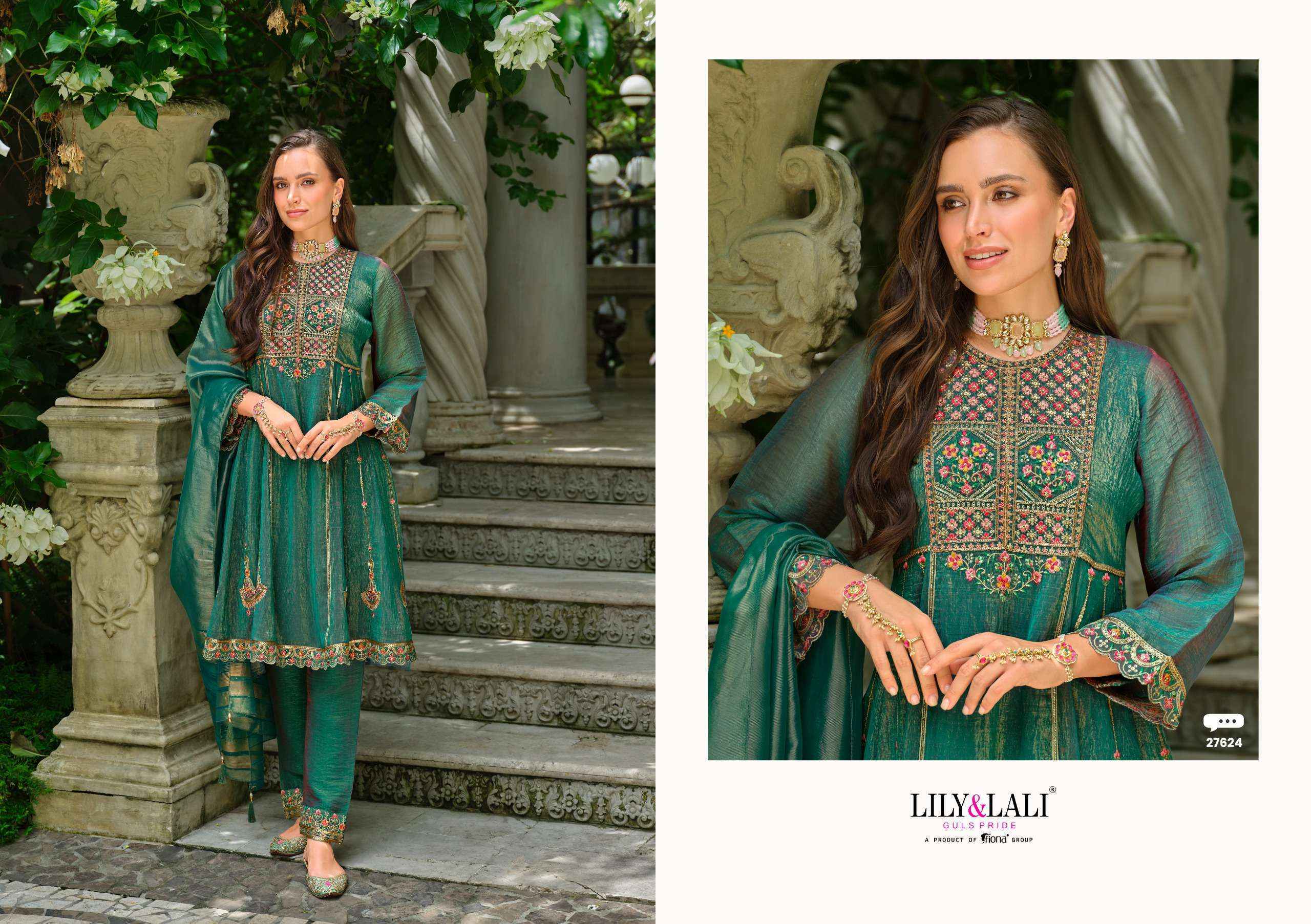 Lily & Lali Suhana Readymade Simer Silk Dress Wholesale Price ( 4 Pcs Catalog )